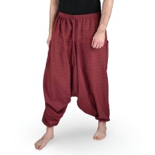 Harémové kalhoty aladin LIN, vínová