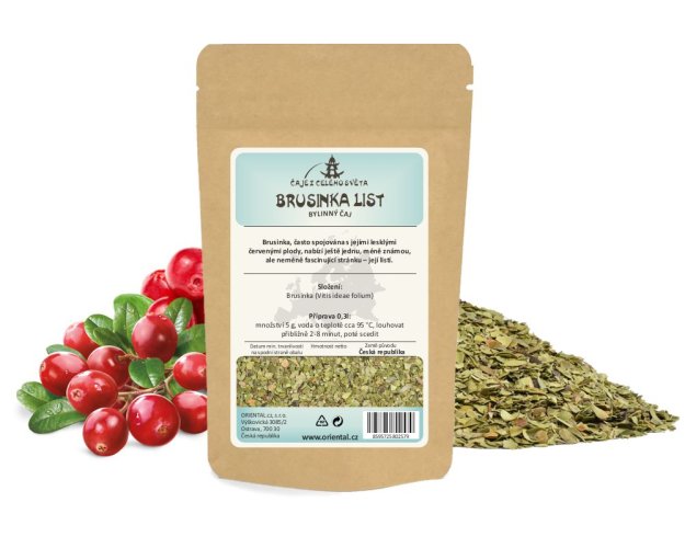 Bylinný čaj Brusinka list (Vitis ideae folium) - Gramáž čaje: 200 g