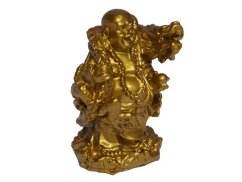Figurka Buddha pozlacený drak L