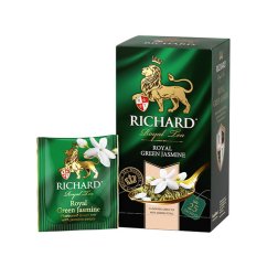 Zelený aromatizovaný čaj Richard Royal Green Jasmine (25 sáčků) 50 g