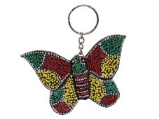 Klíčenka dřevo, malovaná, Motýl, rasta