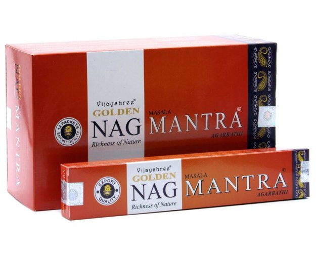 Indické vonné tyčinky Mantra Golden Nag 15 ks