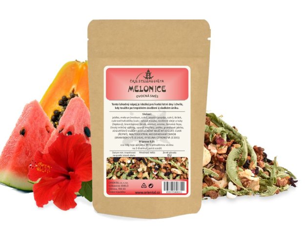 Ovocný čaj Melon Ice - Gramáž čaje: 200 g