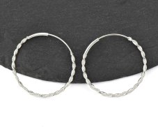 Stříbrné náušnice - Splétané Kruhy