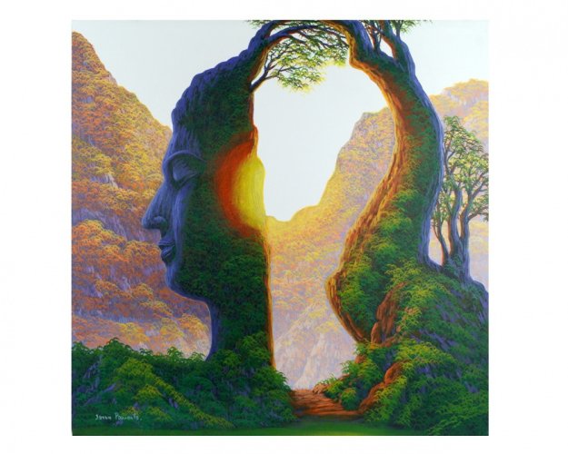 Obraz na plátně Buddhovo údolí 65 x 65 cm