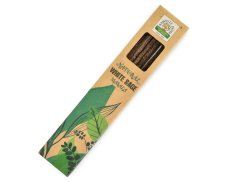 Indické vonné tyčinky Namaste India Natural - White sage Masala