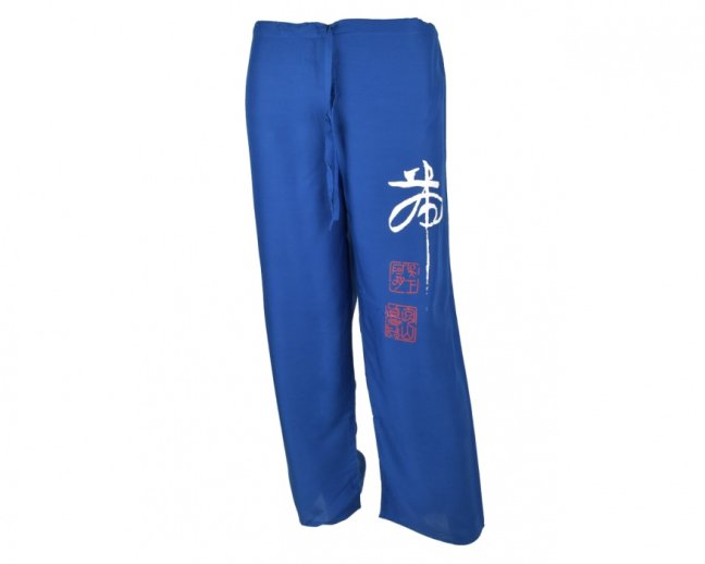 Kalhoty Nippon dlouhé, bavlna, světle modré, tygr